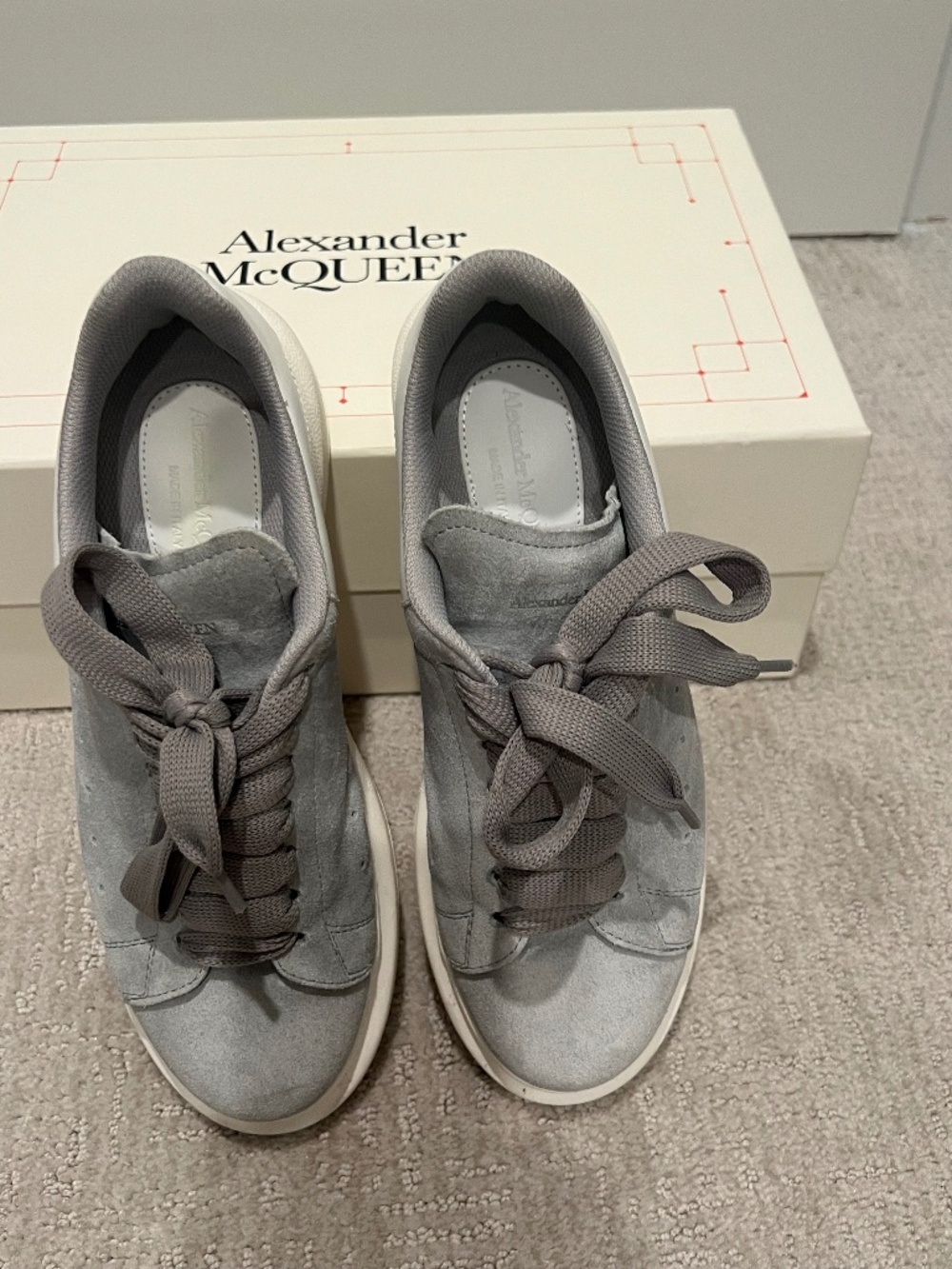 Blue Alexander, McQueen Swede sneakers